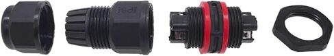 IP68 I Shape 2 3 4 5pin 250V 30A Cable Wire Gland Sleeve Connector Quick Connect Panel Installation 1Pcs(2PIN Back nut) in Saudi Arabia