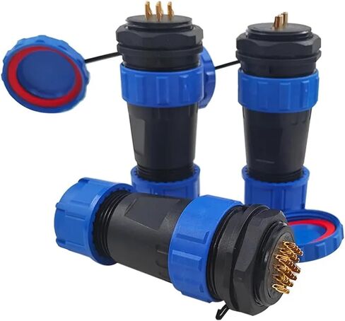 SP28 Straight IP68 Connector 2 Pin 3/4/5/6/7/9/10/12/14/16/19/22/24/26Pin Threaded Socket 1Pcs(24P) in Saudi Arabia