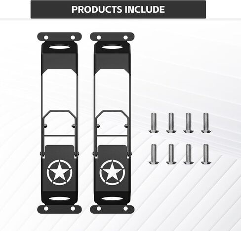 for JK JL JT Hinge Step Foldable Foot Pedal with Bottle Opener Compatible with 2007-2025 Jeep Wrangler JK JL JKU JLU Unlimited & Gladiator JT 2/4 Doors, Foot Step Accessories Star Sign Door in Saudi Arabia