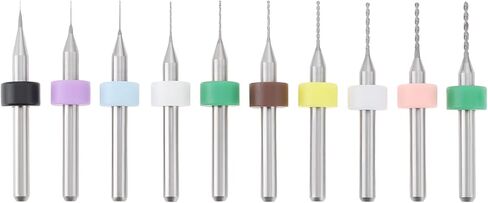 1 مجموعة من 0.1-1.0mm ثنائي الفينيل متعدد الكلور تنغستن نحت الصلب والصيانة بتات مناسبة لنحت لوحات الدوائر وصيانة المشاهدة in Saudi Arabia