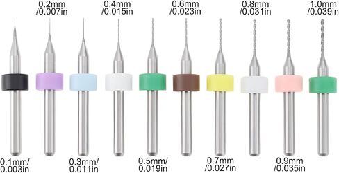 1 مجموعة من 0.1-1.0mm ثنائي الفينيل متعدد الكلور تنغستن نحت الصلب والصيانة بتات مناسبة لنحت لوحات الدوائر وصيانة المشاهدة in Saudi Arabia