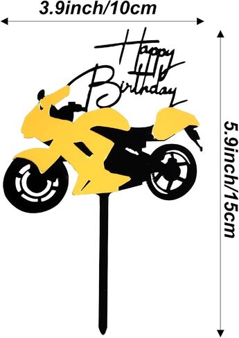 Cars Cake Topper Happy Birthday Cake Decorations for Men Kids Boys Racing Car Themed Party Supplies (Gold and Black) in Saudi Arabia