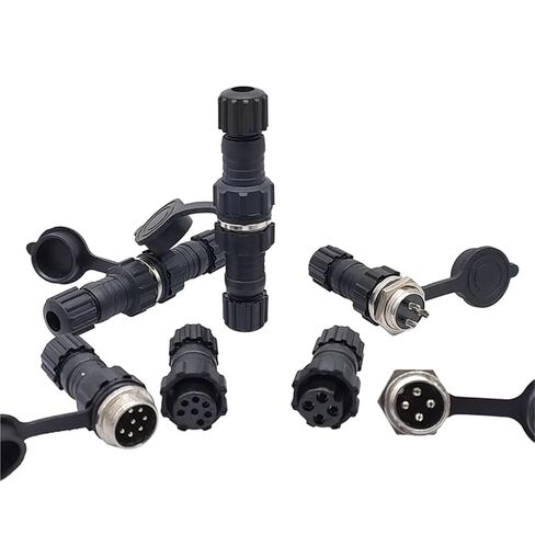 10Pcs Back Nut Connector GX16 M16 Back Nut Male Female Socket Docking 2-10pin(Back nut 6P 10PCS) in Kuwait