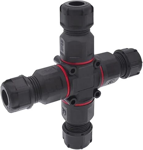 3pin 4pin 4 Way LED LED الصناعي الكهربائي X-Connector IP68 L20 كبلات متشابكة من أربعة اتجاهات متشابكة في الهواء الطلق 1pcs (4pin) in Saudi Arabia
