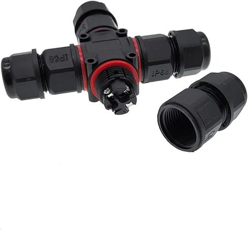 3pin 4pin 4 Way LED LED الصناعي الكهربائي X-Connector IP68 L20 كبلات متشابكة من أربعة اتجاهات متشابكة في الهواء الطلق 1pcs (4pin) in Saudi Arabia