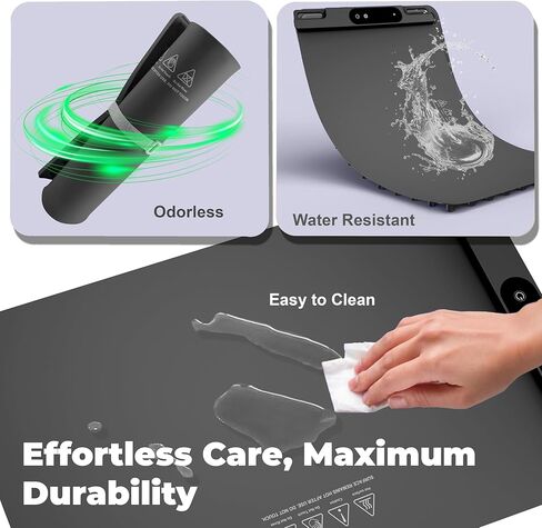 أوميو حصيرة الاحترار من الطعام - صينية الاحترار الكهربائي مع 3 إعدادات درجات الحرارة وتوقيت 1-4 ساعات ، وأغذية الجرافين الكاملة أكثر دفئا ، وسجاد تسخين السيليكون القابل لللفائف ، والتجمعات ، والأطراف (رمادية) in Kuwait