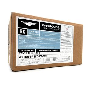 Westcoat EC-11 Water-Based Epoxy | Clear | 1.5 Gallon | Natural-Look Sealer for Interior Concrete Floors in Saudi Arabia