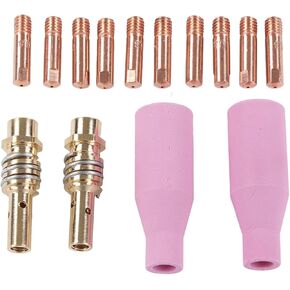 Cup 8×6×3 14Pcs Mig Welding Accessories Kit Torch Ceramic Cup Connecting Rod Tip for 15Ak in Saudi Arabia