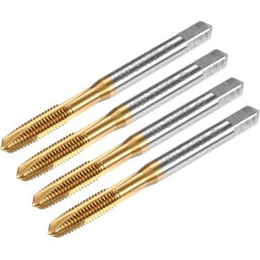 4-Pack M3.5x0.6mm Metric Thread Tap, HSS Titanium Coated 56mm Length Straight Flute Right Hand Thread Screw Tapping Tool for Drilling/Milling Machines/CNC Machine Tools in Kuwait