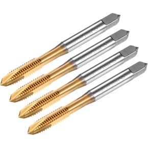 4-Pack M3.5x0.6mm Metric Thread Tap, HSS Titanium Coated 56mm Length Straight Flute Right Hand Thread Screw Tapping Tool for Drilling/Milling Machines/CNC Machine Tools in Saudi Arabia