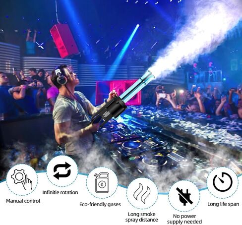 CO2 Cannon Smoke Machine ، LED CO2 Blaster مع أضواء RGB ، معدات التأثير الماكينة لآلة FOG CO2 in Kuwait