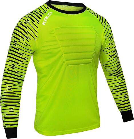 Kalci Soccer Goalie Shirt, Padded Goalkeeper Jersey, Youth/Adult & Kids Sizes, Long Sleeve Football Padded Shirt Mens in Kuwait