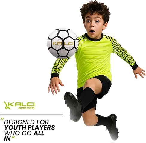 Kalci Soccer Goalie Shirt, Padded Goalkeeper Jersey, Youth/Adult & Kids Sizes, Long Sleeve Football Padded Shirt Mens in Kuwait