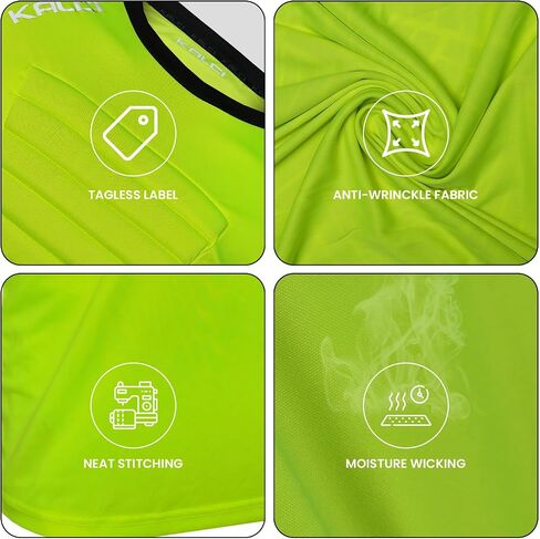 Kalci Soccer Goalie Shirt, Padded Goalkeeper Jersey, Youth/Adult & Kids Sizes, Long Sleeve Football Padded Shirt Mens in Kuwait