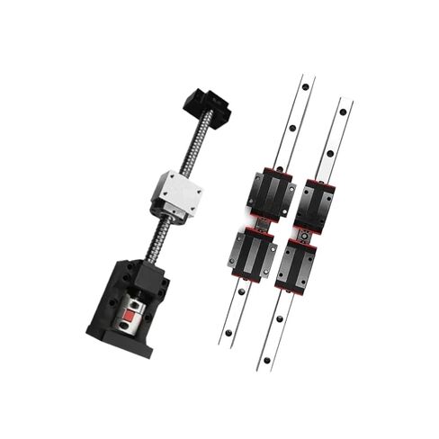 آلة التحكم في الكرة المزدوجة صامد الجوز آلة HGR25 خطية خطية HR25 BALL SFU2010 150-1000MM +BF15 HM15-86 لـ NEMA 34 مقعد المحرك +مقرن DSG20H للأجزاء (550 مم) in Kuwait