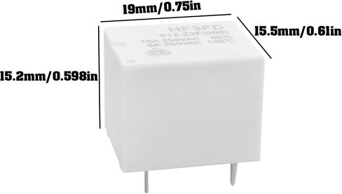 2PCS 5-pin 10A 250VAC Relay HF3FD 012-Z3F Relay 12VDC Suitable for Industrial Automation Home Appliance Control Automotive Electronics in Saudi Arabia