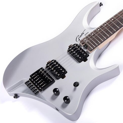 Grote Headless Guitar Solid Mahogany Body Canadian Maple Neck Model GRHL-03 (رمادي) in Saudi Arabia