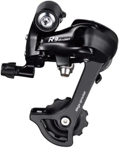 microSHIFT | R9 Rear Derailleur | 9, 10 Speed | Medium Cage | Black in Saudi Arabia