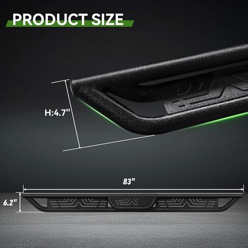 6.5 "لوحات تشغيل خطوة تساقط التوافق مع Ford F150 2015-2025 Super Crew Cab Carbon Carbon Side Bars Nerf Bars in Kuwait