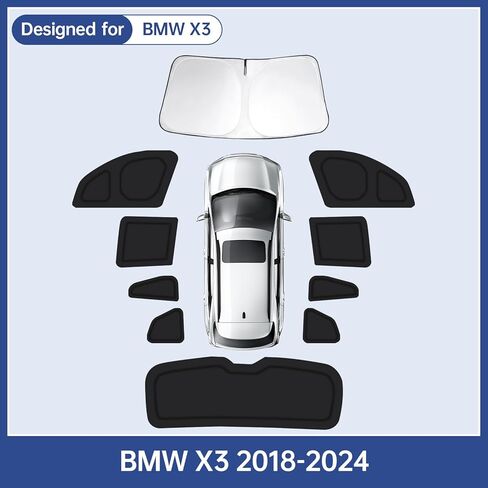 ظلال نافذة السيارة 8pcs مخصصة لنموذج تسلا Y 2020-2024 ، أغطية نافذة السيارة القابلة للطي للخصوصية ، وملمسات الشمس الكاملة تناسب نوافذ تسلا الخلفية الأمامية لطفلة الأشعة فوق البنفسجية وحماية الخصوصية in Kuwait