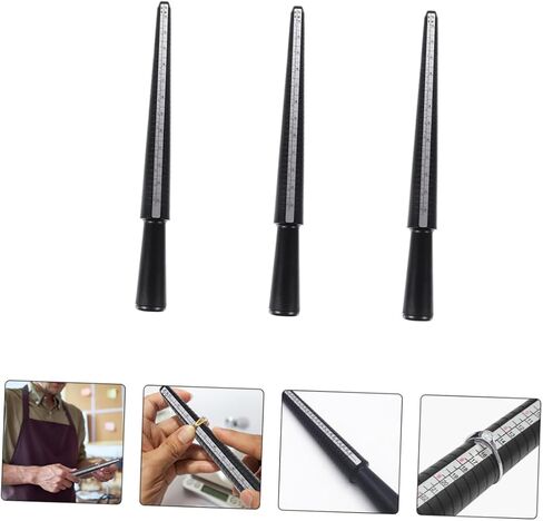 ARTIBETTER 3pcs Ring Mandrel Professional Jewelry Tool Set Ring Measurement Stick Gauge Easy to Use for Beginners Pros in Saudi Arabia