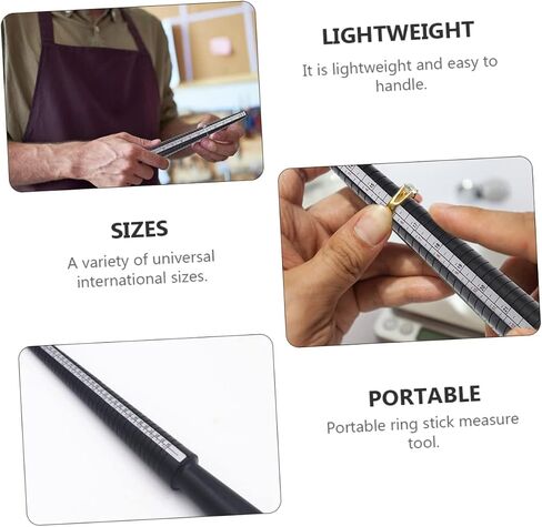 ARTIBETTER 3pcs Ring Mandrel Professional Jewelry Tool Set Ring Measurement Stick Gauge Easy to Use for Beginners Pros in Saudi Arabia
