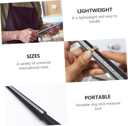 ARTIBETTER 3pcs Ring Mandrel Professional Jewelry Tool Set Ring Measurement Stick Gauge Easy to Use for Beginners Pros in Saudi Arabia