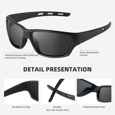 XVXV نظارات شمسية للرياضة XVXV للرجال - أحواض شمس الحماية من الأشعة فوق البنفسجية التفاف حول نظارات واقية لتشغيل الصيد in Kuwait