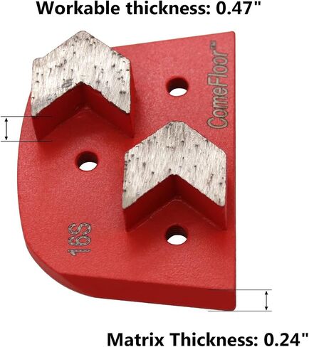 Concrete Floor Grinding Discs, Diamond Metal Grinding Tooling for Lavina Grinders, Concrete Preparation & Thin Epoxy Remove, Double Arrow Segments 16 Grit Soft Bond, Pack of 9 in Kuwait