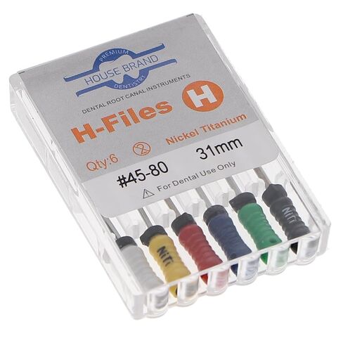 400442 HSB HEDSTROM ENDODONTIC FILES NITI 31MM #45-80 6/PK in Saudi Arabia