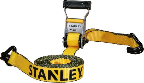 STANLEY S50002 Black/Yellow 1.5" x 16' Heavy-Duty Ratchet Straps (5,000 lb Break Strength), 2 Pack in Saudi Arabia