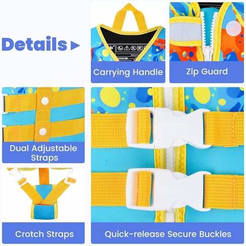 سترة السباحة الصغار Gogokids ، سترة تعويم الأطفال مع حزام قابل للتعديل مزدوج ، وسترة سباحة للأطفال لمدة 2-8 سنوات التعلم in Saudi Arabia