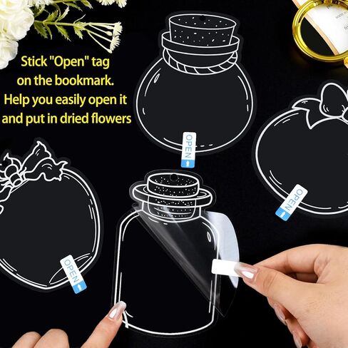 168 PCS مجموعة إشارة مرجعية للزهور المجففة الشفافة ، مرجعية مصنوعة يدويًا DIY مرجعية مصنوعة من زهرة ، ملصقات واضحة- فنيون كاملون لصنع فريدة وشخصية in Kuwait