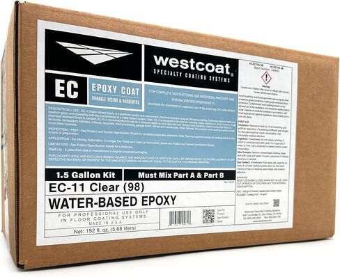 Westcoat EC-11 الإيبوكسي القائم على المياه | واضح | 1.5 جالون | السدادات الطبيعية للأرضيات الخرسانية الداخلية in Saudi Arabia