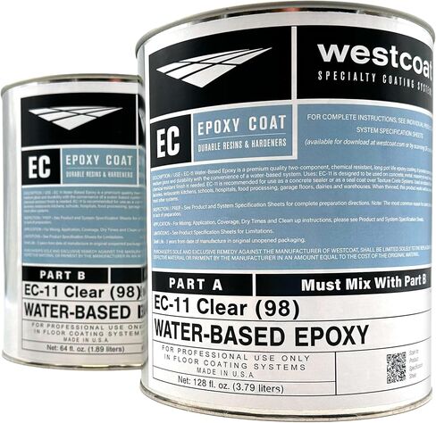 Westcoat EC-11 الإيبوكسي القائم على المياه | واضح | 1.5 جالون | السدادات الطبيعية للأرضيات الخرسانية الداخلية in Saudi Arabia