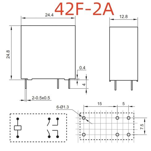 1pc FTR F4AK024T ; F4AK012T (42F-2A-12V/24V-5A) Relay 6 pins(F4AK012T 12V) in Saudi Arabia