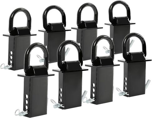 Kuafu 4pcs مقطورة قابلة للتعديل حصة الجيب D حلقة 5400 رطل/ كل متوافق مع جيوب حصة قياسية 2 "× 4" in Saudi Arabia