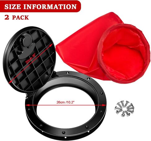 Patelai 2 Pack 8 '' Black Deck Plate Kit kit chick with storage bag storage kayak fish storage storage cayak hatch bag accessories ackyak for ourdize fishing charging in Saudi Arabia