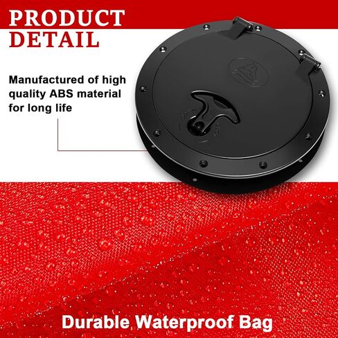 Patelai 2 Pack 8 '' Black Deck Plate Kit kit chick with storage bag storage kayak fish storage storage cayak hatch bag accessories ackyak for ourdize fishing charging in Saudi Arabia