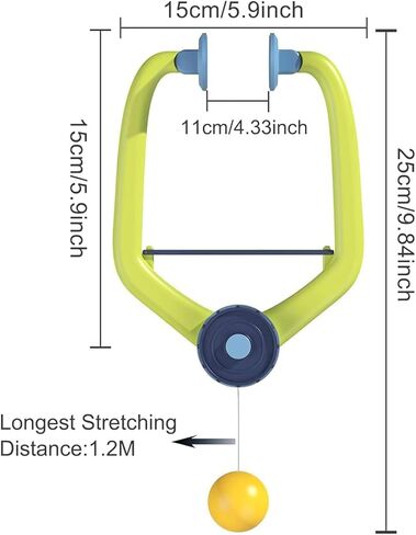 مجموعة محمولة TABLE TENNIS TENNIS TRAIPLE ، 2 PCS Trainer 12 Balls Door Pong Game للأطفال مع مضرب وكرات ، مدرب تنس معلق قابل للتعديل in Saudi Arabia