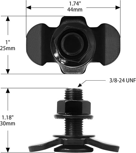 L Track Track Trall-Thould Troughs L-Track Track Trall-Thould Double Lug Fitting Tie أسفل ، يستخدم مع قضبان L Track لسرير الشاحنة أو التحكم في شحنات المقطورة ، حزمة من 10 ، ذهبية ، 30 سم in Saudi Arabia
