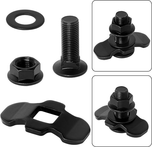 L Track Track Trall-Thould Troughs L-Track Track Trall-Thould Double Lug Fitting Tie أسفل ، يستخدم مع قضبان L Track لسرير الشاحنة أو التحكم في شحنات المقطورة ، حزمة من 10 ، ذهبية ، 30 سم in Saudi Arabia