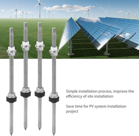 4pcs pv bracket برغي رأس مزدوج ، إكسسوارات التثبيت الكهروضوئية ، المسمار التثبيت الضوئي الفولاذ المقاوم للصدأ ، للتركيب in Saudi Arabia