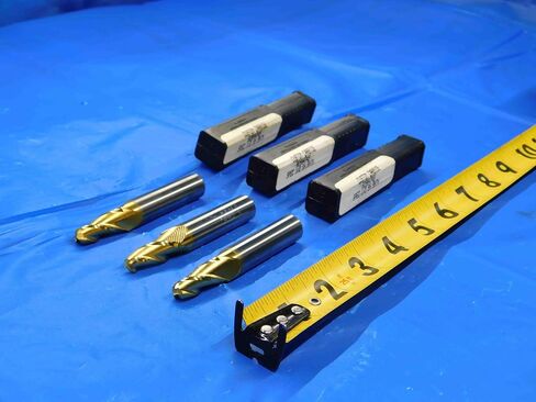 M & J Tooling LLC 3 PC. LOT of Carbide TIN Coated Tapered END Mills 1/2 Cut Dia 3 Flute 82904749 - CB2877BR3 in Saudi Arabia