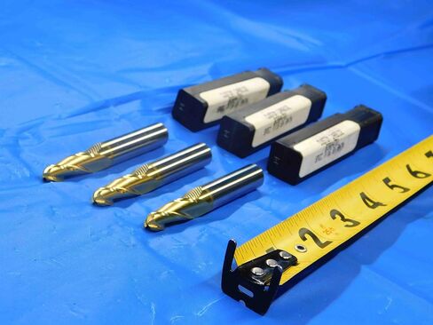 M & J Tooling LLC 3 PCS Carbide TIN Coated Tapered END Mills 7/16 Cut Dia. BNTN 3 Flute 82804731 - CB2839BR3 in Saudi Arabia