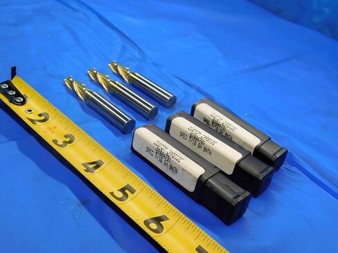 M & J Tooling LLC 3 PCS Carbide TIN Coated Tapered END Mills 7/16 Cut Dia. BNTN 3 Flute 82804731 - CB2839BR3 in Saudi Arabia
