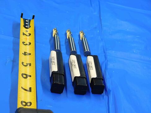 M & J Tooling LLC 3 PCS Carbide TIN Coated Tapered END Mills 7/16 Cut Dia. BNTN 3 Flute 82804731 - CB2839BR3 in Saudi Arabia
