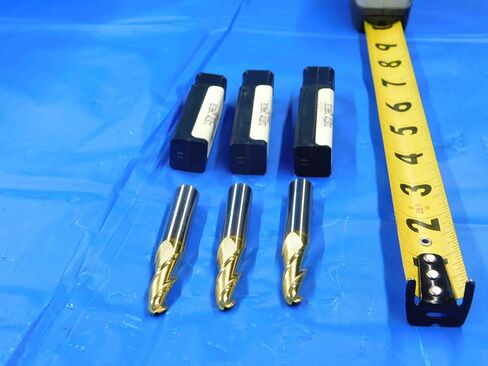 M & J Tooling LLC 3 PCS Carbide TIN Coated Tapered END Mills 7/16 Cut Dia. BNTN 3 Flute 82804731 - CB2839BR3 in Saudi Arabia