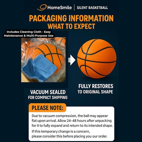 Homesmile Silent Basketball - Size 7 (29.5 '') ، كرة السلة الصامتة Dribble Dream ، تم ترقيتها إلى كرة الرغوة التي تم ترقيتها Airless & Foam ، مصممة لعدم وجود كذاب صوت لمختلف الأنشطة الداخلية والتدريب واللعب in Saudi Arabia