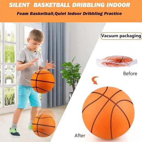 Silent Basketball No Noise Quiet Foam Dribble Dream Silent Basketball Upgrade Foam Indoor Training Quiet Ball for Dribbling Size 7 Silent Ball for Home & Indoor Activities in Saudi Arabia